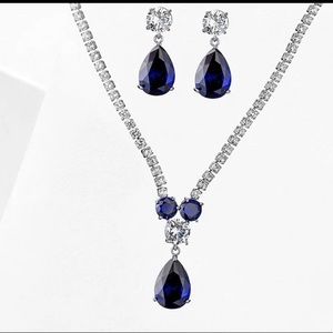 AAA Water Drop Zirconia Necklace Earrings Set— Free Shipping